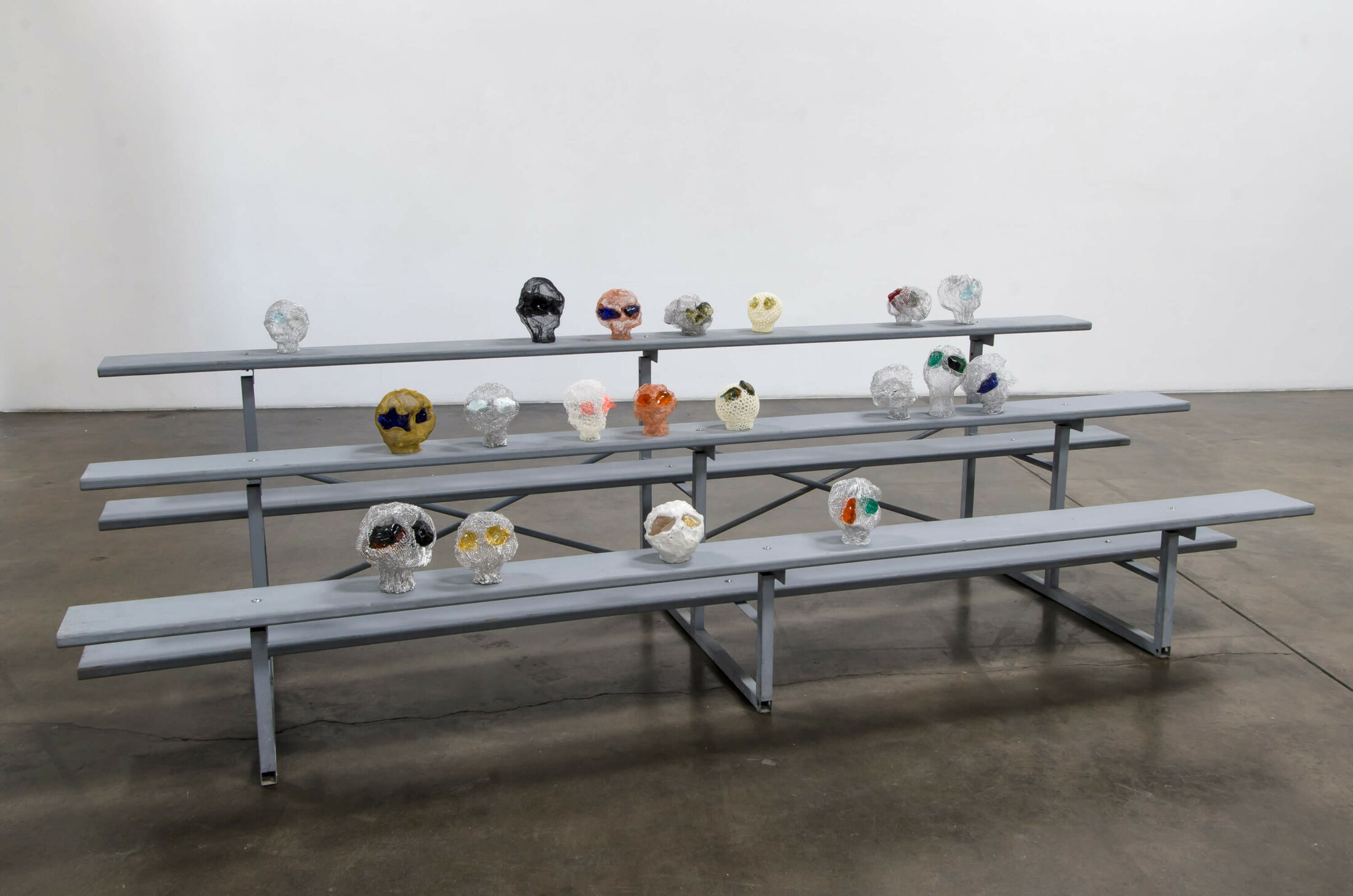 Bleacher, glass, eyes, heads, colour