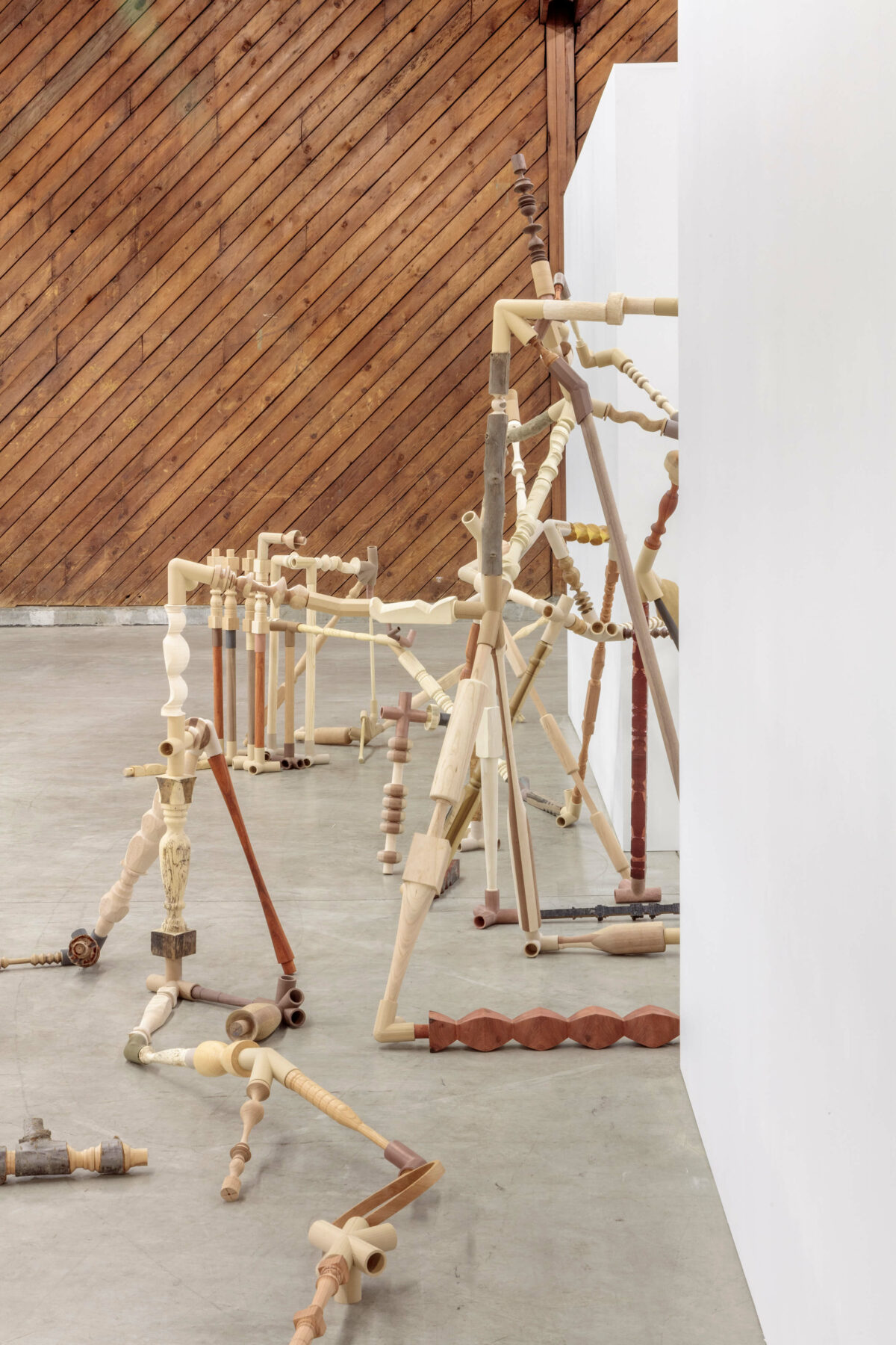 wood, joints, installation, rhizome, flow, 3d prints