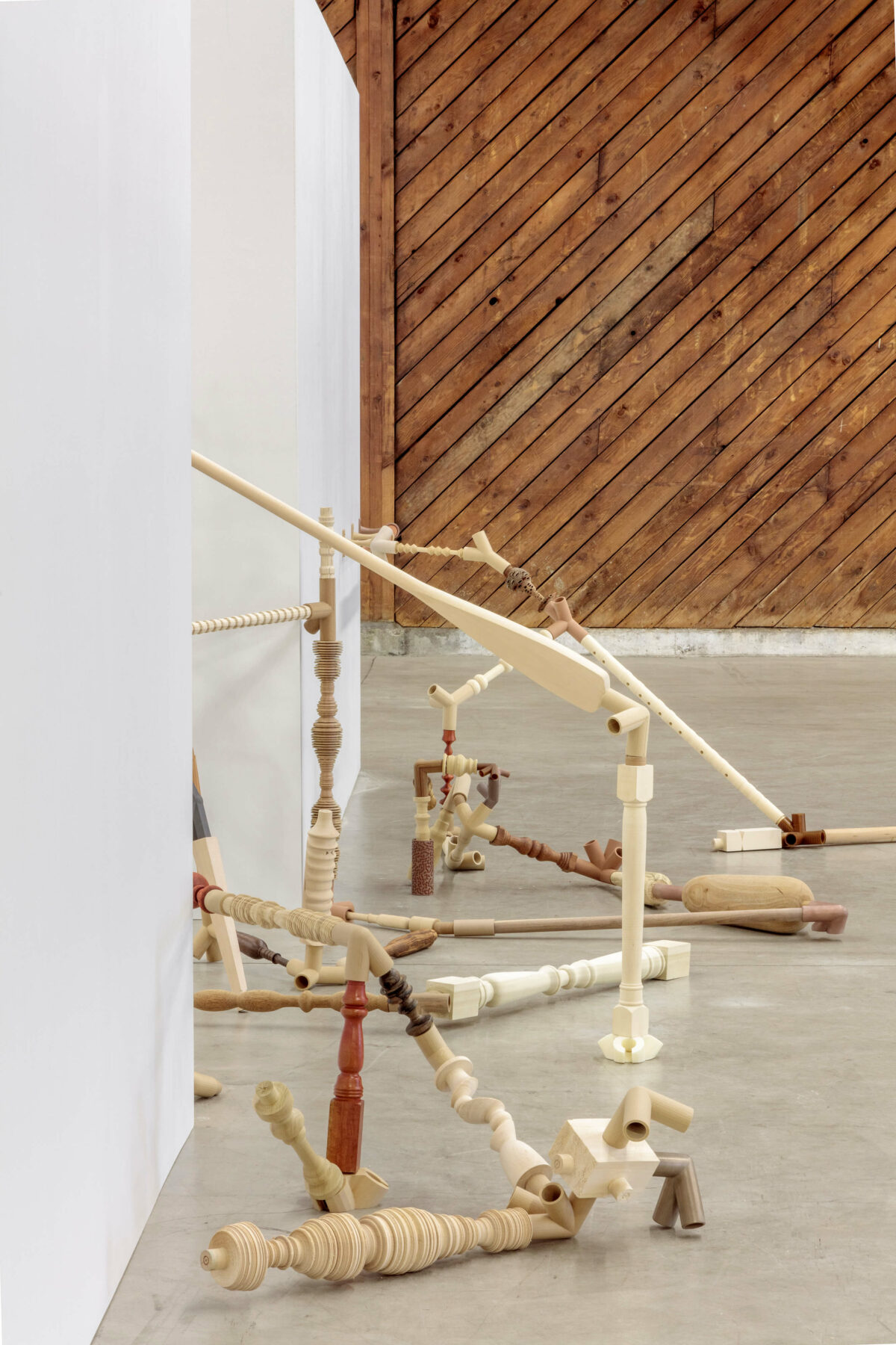 wood, joints, installation, rhizome, flow, 3d prints